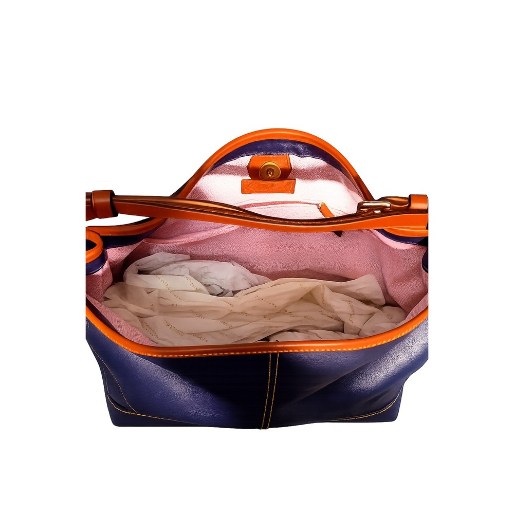 Dooney & Bourke Champsac Cobalt Blue Leather Hobo Bag C1755 C9 NWT - Picture 2 of 6